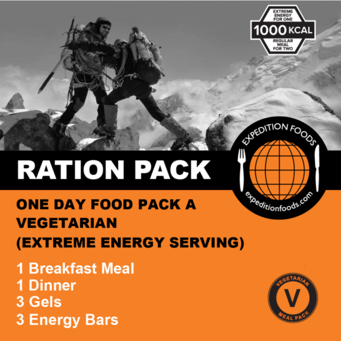 Expedition Foods, Expedition Foods - One Day Pack A / Multi-Day Stage Race (Vegetarian), Day Ration Packs,Wylies Outdoor World,
