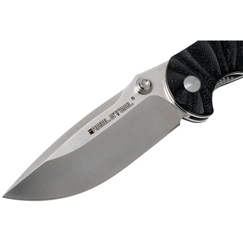 Real Steel, Real Steel H6 Grooved Black Blade, Folding Knives, Wylies Outdoor World,
