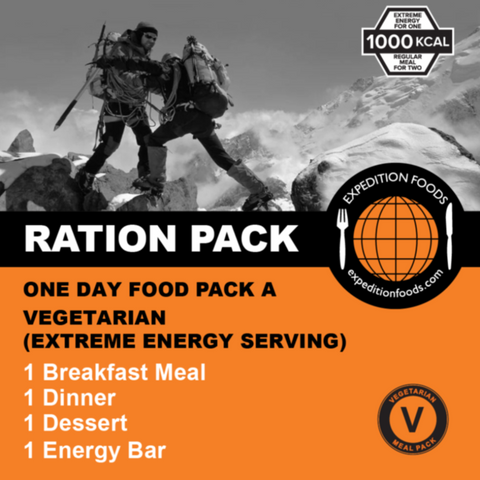 Expedition Foods, Expedition Foods - One Day Food Pack A (Vegetarian), Day Ration Packs,Wylies Outdoor World,