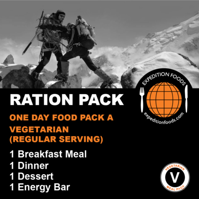 Expedition Foods, Expedition Foods - One Day Food Pack A (Vegetarian), Day Ration Packs,Wylies Outdoor World,